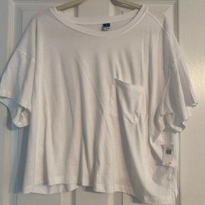 White Old Navy Cropped T Shirt